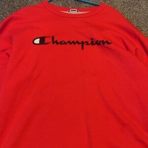 Champion Women's Bold Red Crew Neck Sweater